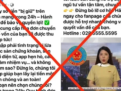 Cảnh báo giả mạo trang Facebook của Bộ Tài chính để lừa đảo