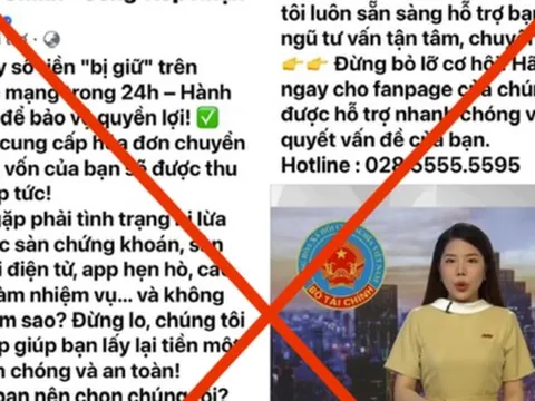 Cảnh báo giả mạo Facebook Bộ Tài chính để lừa đảo