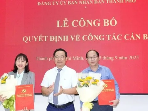 Chánh Văn phòng UBND TP HCM và Giám đốc Sở Nội vụ nhận thêm nhiệm vụ
