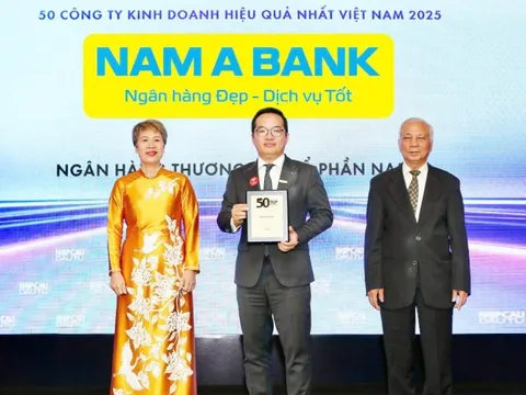Nam A Bank – Tiếp tục vào Top 50 Công ty kinh doanh hiệu quả nhất Việt Nam