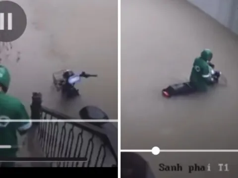 Nhà máy xe ở Hà Nội có xe điện 'tàu ngầm' rẻ hơn Vision, ngập gần hết yên nhưng Grab vẫn bon bon ship đồ