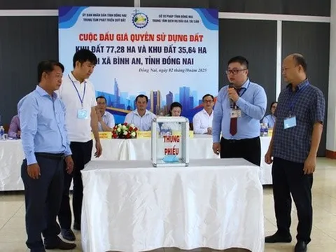 Đấu giá thành công 2 khu đất hơn 6.700 tỷ đồng gần sân bay Long Thành