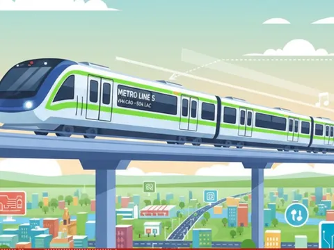 Infographic: Tuyến metro số 5 Văn Cao - Hòa Lạc