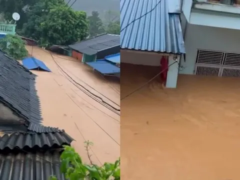 Clip người dân cầu cứu giữa biển nước Thái Nguyên khiến nhiều người xót xa: "Nhà có 2 em bé 1 tuổi và 2 tuổi, trong khu tầm 30 người mắc kẹt"