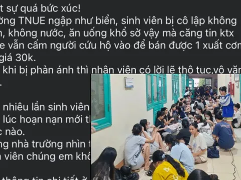Thông tin căng tin KTX cản trở sinh viên nhận cơm cứu trợ mưa lũ để bán suất ăn: ĐH Sư phạm Thái Nguyên lên tiếng