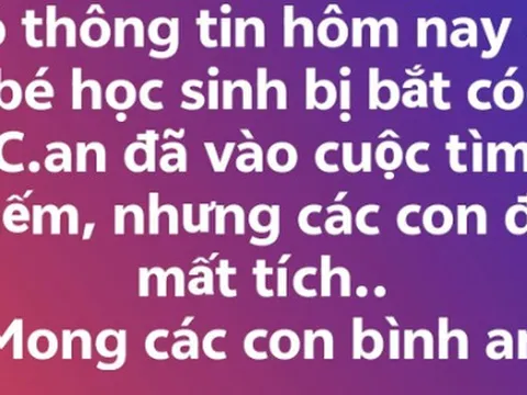 Sự thật về 3 học sinh ở TP HCM bị bắt cóc