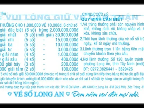 Xổ số miền Nam: 24 tờ vé số trúng giải đặc biệt “nổ” tại Tây Ninh