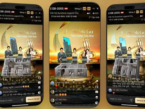 Sunshine Legend City "gây sốt" với công nghệ sa bàn ảo lần đầu xuất hiện trên sóng livestream NobleGo