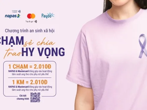 Napas, Mastercard và Payoo trao tặng gói tầm soát ung thư và xét nghiệm HPV cho phụ nữ yếu thế