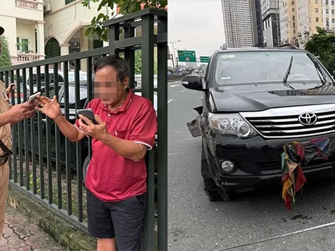 Danh tính tài xế lái ô tô nổ 2 lốp vào đường ngược chiều ở Hà Nội, nồng độ cồn gấp hơn 3 lần "kịch khung"