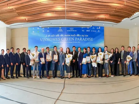 Thế Giới Bất Động Sản hợp tác 15 đối tác phân phối Vinhomes Green Paradise
