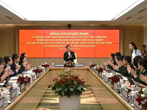 Phó Thủ tướng Hồ Đức Phớc làm việc với Tập đoàn Viettel