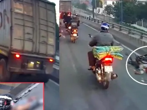 Đi lên cầu vượt vào giờ cấm, người đàn ông bị xe container cán tử vong