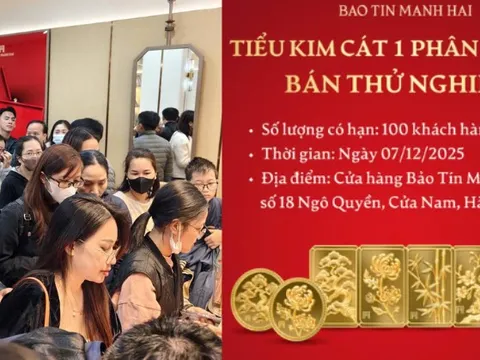 Lần đầu tiên Bảo Tín Mạnh Hải bán vàng 0,1 chỉ: Giờ ai cũng có thể mua vàng!