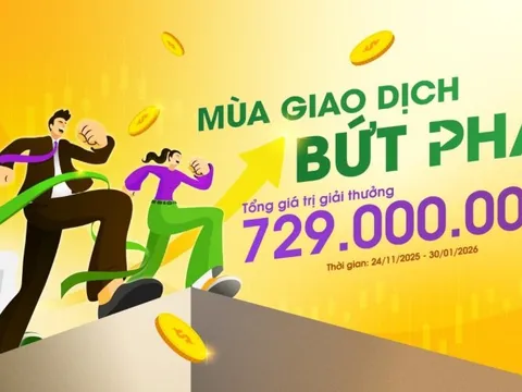 KBSV - Mùa giao dịch bứt phá: Giải thưởng 729 triệu đồng