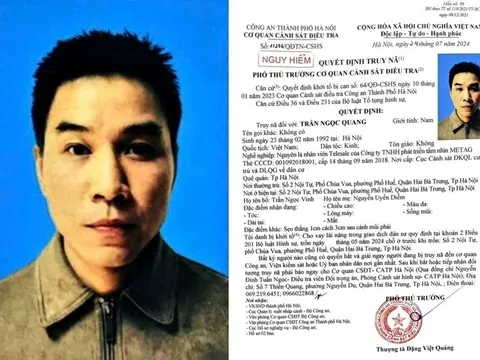 Truy nã đối tượng trong đường dây cho vay lãi nặng qua app CashVN thu lời bất chính gần 500 tỷ đồng