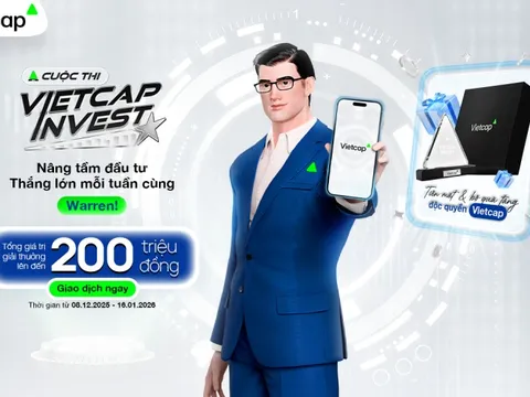 Vietcap khởi động cuộc thi "Vietcap Invest - Nâng tầm đầu tư, thắng lớn mỗi tuần cùng Warren"