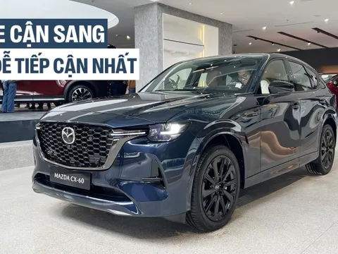 Ảnh thực tế Mazda CX-60 đầu tiên về Việt Nam: Thiết kế khác hẳn nhóm CX-5, CX-8, nội thất cao cấp ‘cận sang’, máy hybrid, bán từ năm sau