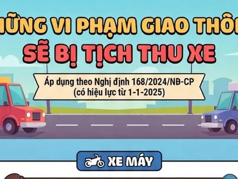 [Infographic] - Những lỗi vi phạm giao thông nào sẽ bị tịch thu xe?