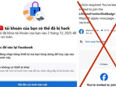 Cảnh báo thủ đoạn lừa đảo giả mạo thông báo của Meta, chiếm quyền kiểm soát tài khoản Facebook