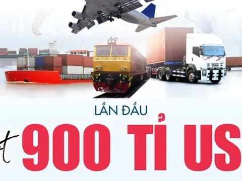 [Infographic] - Xuất nhập khẩu phá kỷ lục, lần đầu vượt 900 tỉ USD