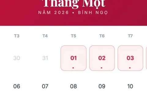 Bộ Nội vụ thông báo về lịch nghỉ Tết Dương lịch 4 ngày liên tục