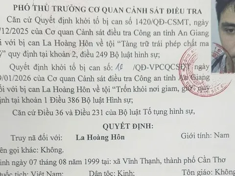 Công an đang tung lực lượng truy bắt bị can La Hoàng Hôn