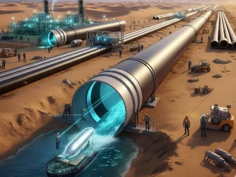 Siêu kỳ tích gọi tên quốc gia này: Bơm hàng tỷ lít nước biển, xây ‘dòng sông thép’ giữa lòng sa mạc để giải cứu cơn khát của 37 triệu người