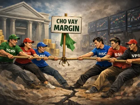 Cuộc đua cho vay margin: Nhóm CTCK có ngân hàng hậu thuẫn bứt tốc, HSC gây bất ngờ tăng gần 8.000 tỷ dư nợ trong một quý