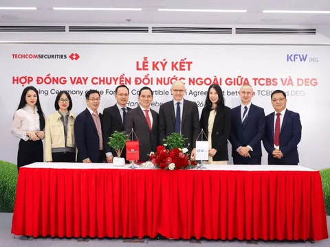 TCBS khơi thông dòng vốn từ Châu Âu, vay chuyển đổi từ đối tác DEG của Đức