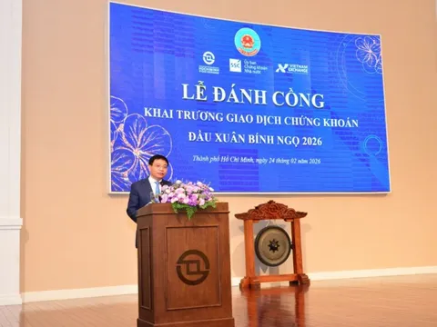 Năm 2026 phấn đấu quy mô thị trường chứng khoán đạt ít nhất 100% GDP