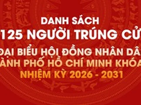 [Infographic] Danh sách 125 người trúng cử Đại biểu HĐND TPHCM khóa XI, nhiệm kỳ 2026 - 2031