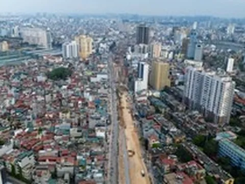 Nhìn từ trên cao, tuyến Vành đai 1 hơn 7.200 tỉ đồng giờ ra sao sau gần 3 tháng thi công?