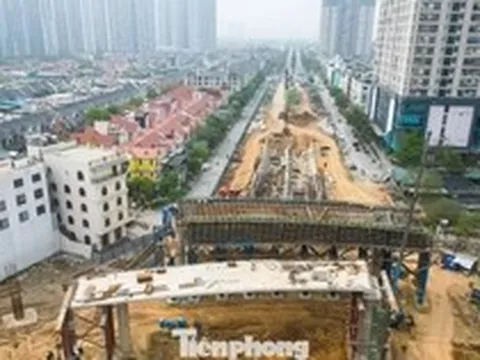 Nút giao nghìn tỷ Vành đai 3,5 - Đại lộ Thăng Long dần thành hình