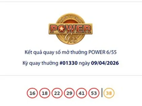 Một vé số Power 6/55 của Vietlott trúng giải Jackpot 2