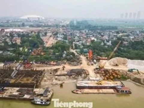 Toàn cảnh tiến độ 'siêu dự án' cầu Tứ Liên gần 20.000 tỷ đồng