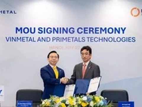 Vinmetal hợp tác Primetals phát triển công nghệ sản xuất thép tiên tiến hàng đầu thế giới