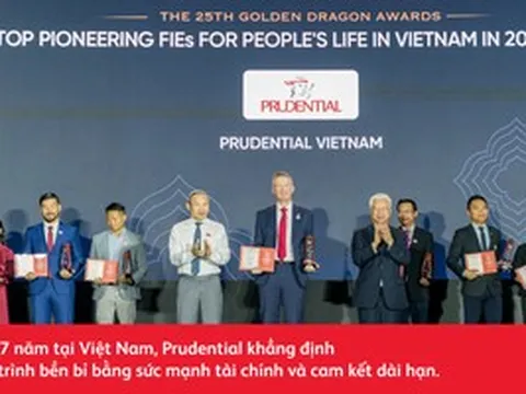 Prudential Việt Nam nhận giải thưởng Rồng Vàng 2026