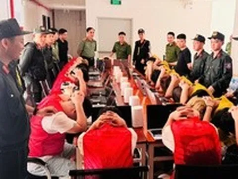 Hình ảnh bên trong khách sạn nơi nhóm người nước ngoài tổ chức lừa đảo