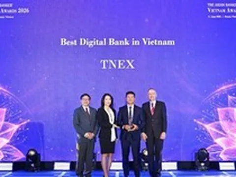 TNEX đạt giải thưởng Ngân hàng số tốt nhất Việt Nam 2026