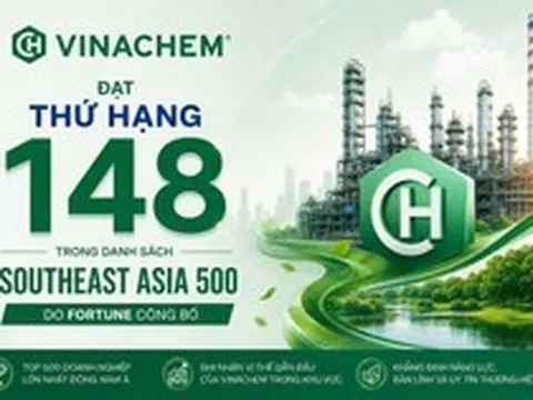 Doanh thu 2,4 tỷ USD, Vinachem lần đầu có tên trong bảng xếp hạng 500 doanh nghiệp Đông Nam Á của Fortune