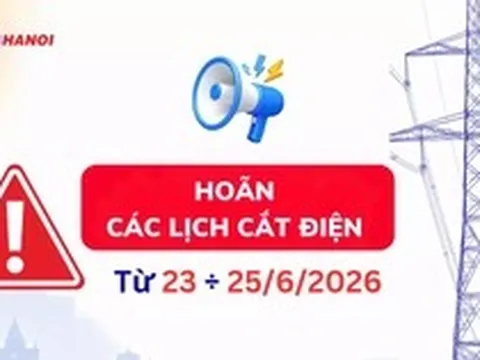 EVNHANOI hoãn các lịch cắt điện theo kế hoạch