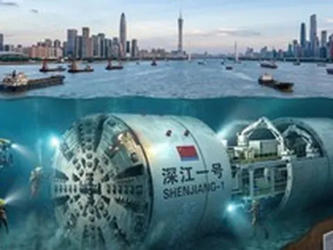 Cỗ máy nặng 3.800 tấn được hạ xuống đáy biển, khoan ngày đêm liên tục ở độ sâu 113 mét: Đường sắt dưới biển sâu nhất thế giới lộ diện