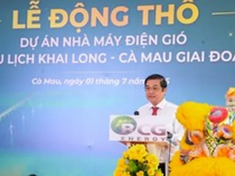 Cà Mau động thổ nhà máy điện gió hơn 6.320 tỷ đồng, cấp điện cho 105.000 hộ dân