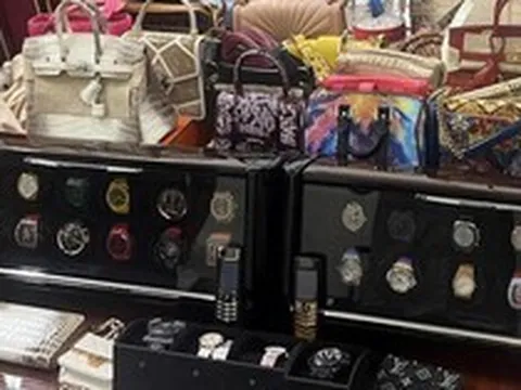 Thu giữ 33 túi xách hàng hiệu, vàng, đồng hồ xa xỉ chỗ bạn gái Mr Pips
