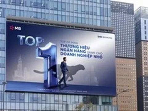 MB đạt Top 1 khảo sát thương hiệu ngân hàng được nhận biết thương hiệu đầu tiên ở nhóm doanh nghiệp nhỏ