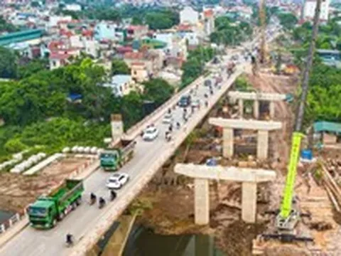 Lộ diện trụ cầu Mai Lĩnh mới sau gần 1 năm thi công