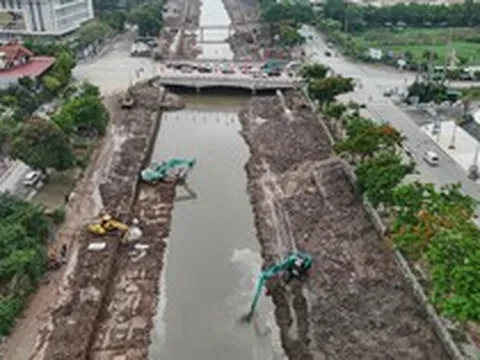 Toàn cảnh dự án cải tạo sông Kim Ngưu chống ngập cho Hà Nội sau 6 tháng thi công