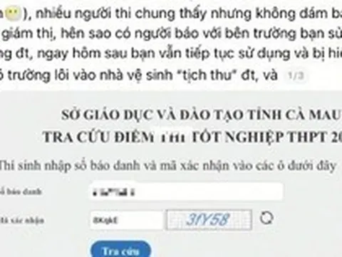 Động cơ của người "tố cáo" sai sự thật vụ nữ sinh mang điện thoại vào phòng thi trong kỳ thi tốt nghiệp THPT