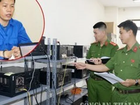 Công an đồng loạt khám xét, bắt Lê Trung Hiếu SN 1984, thu 66 máy tính, 2 ô tô, 5 sổ đỏ, 14 tỷ đồng